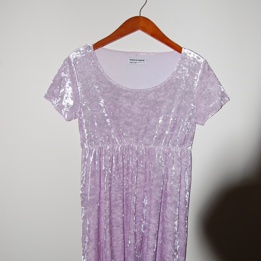 American Apparel Purple Babydoll Dress Large